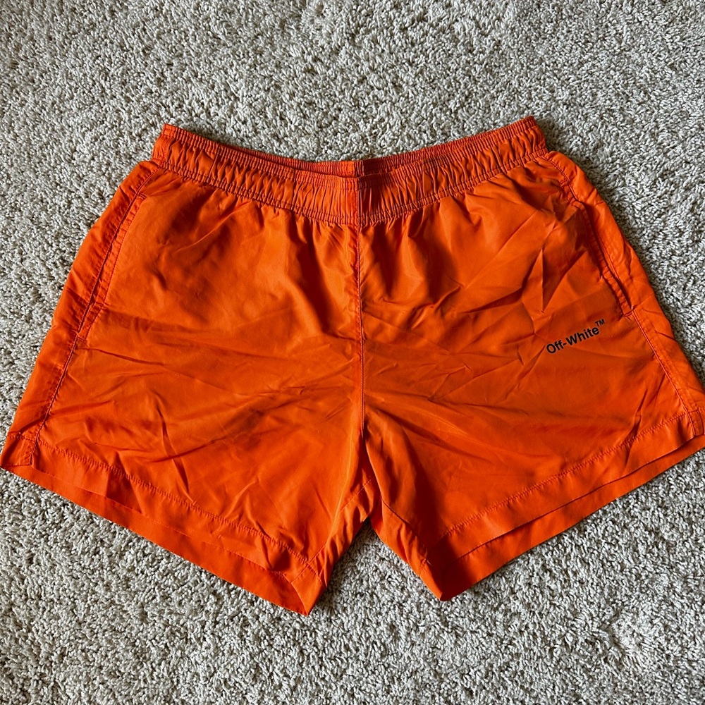 Off-White Black and Orange Shorts